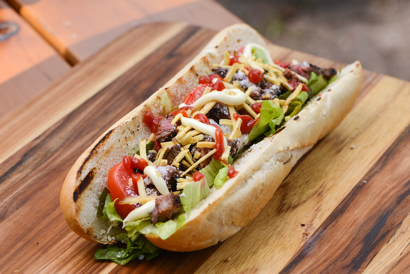 Traditional Appetizing Grilled-Steak Style Pepito Sandwich Recipe