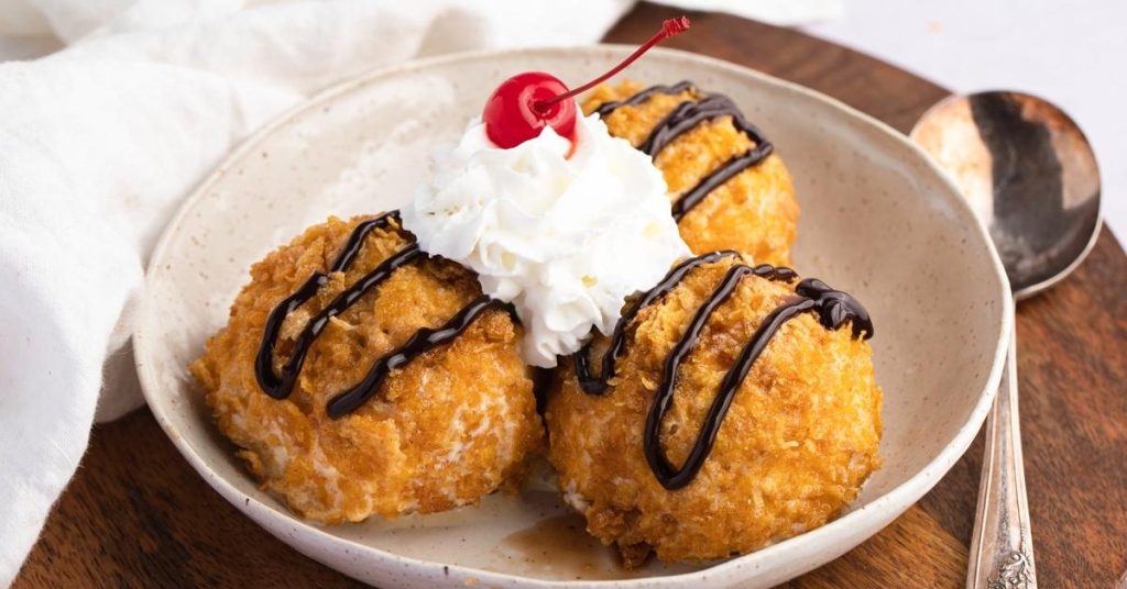 How To Make Fried Ice Cream Without Corn Flakes?